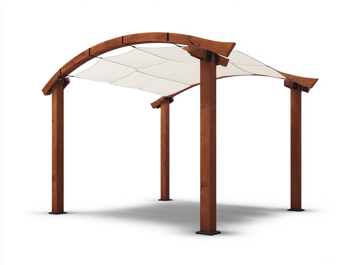 Pavillon Holzrahmen 300x300x250 cm - Braun - Modernes Design
