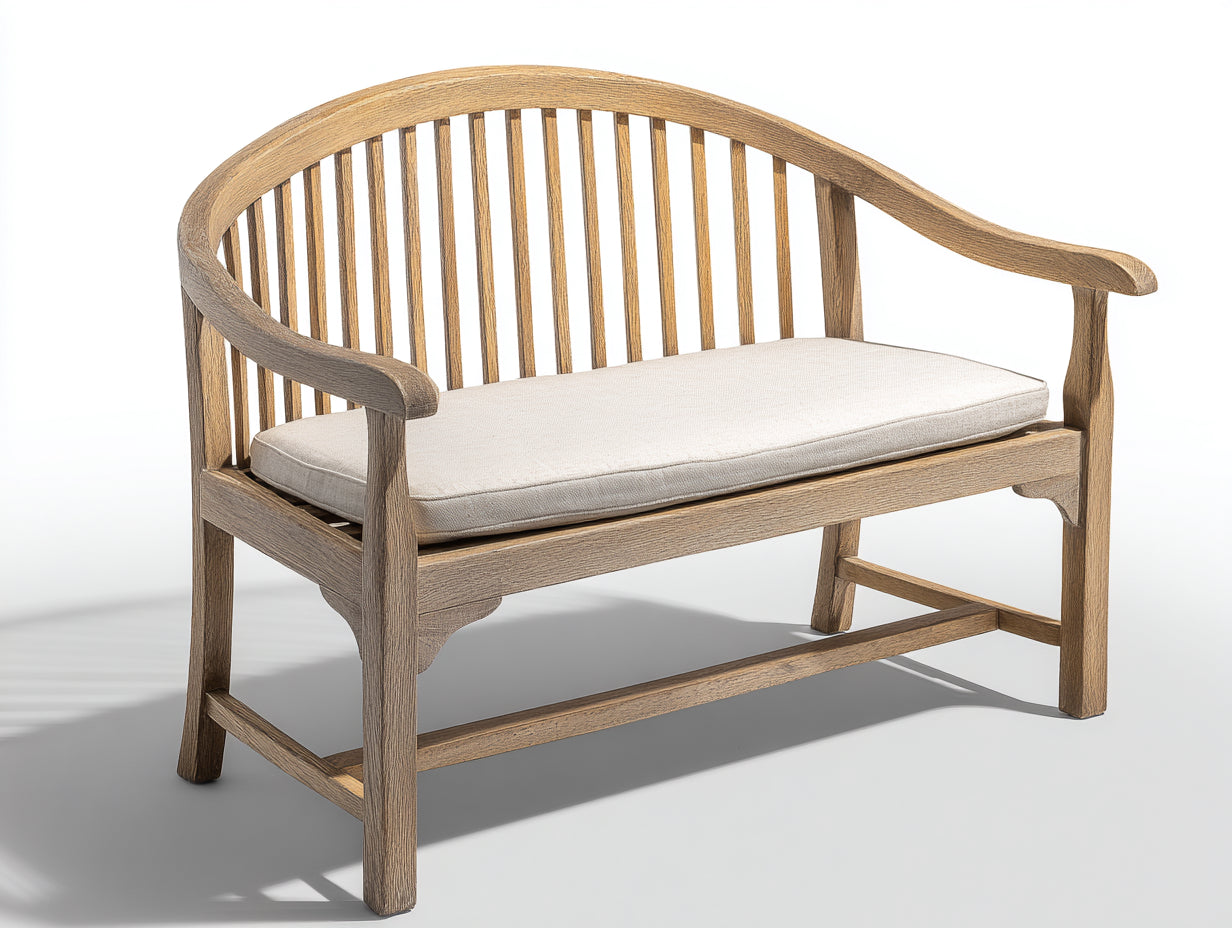 Gartenbank Massivholz 140x60x90 cm - Naturholzfarben - Klassisches Design