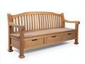 Gartenbank Massivholz 180x65x95 cm - Naturholzfarben - Klassisches Design