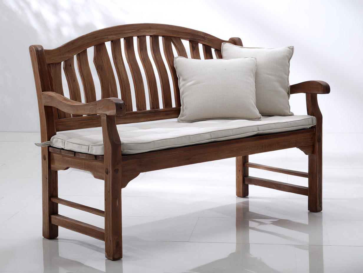 Gartenbank Massivholz 150x60x90 cm - Braun - Klassisches Design für den Außenbereich
