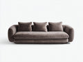 Gerades Sofa Samtstoff gepolstert 260x95x75 cm - Dunkelgrau - Modernes Design