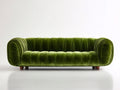 Gerades Sofa 240 x 90 x 75 cm - Samtsofa in Grün - Modernes 3 Sitzer Sofa mit weicher Polsterung