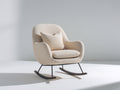 Schaukelstuhl Bouclé Stoff 78x90x100 cm - Beige - Modernes Design und Komfort