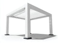 Pavillon Aluminium mit Lamellendach 300x300x250 cm - Weiß - Modernes Design