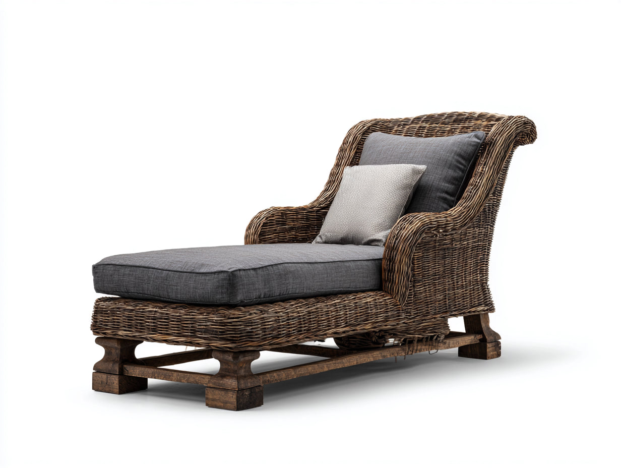 Sonnenliege Polyrattan 200x70x85 cm - Dunkelbraun - Modernes Design