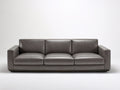 Gerades Sofa 3-Sitzer Leder 280x95x85 cm - Grau - Modernes Design