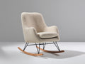 Schaukelstühle Stoffbezug 85x90x95 cm - Cremeweiß - Modernes Design