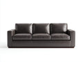 Gerades Sofa Echtleder 260x95x78 cm - Dunkelgrau - Modernes Design
