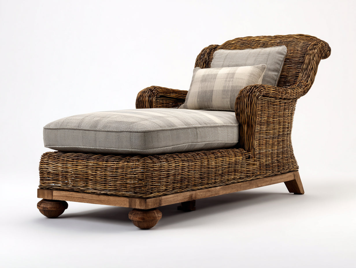 Sonnenliege 210 x 80 x 90 cm - Gartenliege aus Polyrattan mit verstellbarer Rückenlehne - Braun Beige Outdoor Liege mit Polsterung für Terrasse und Garten